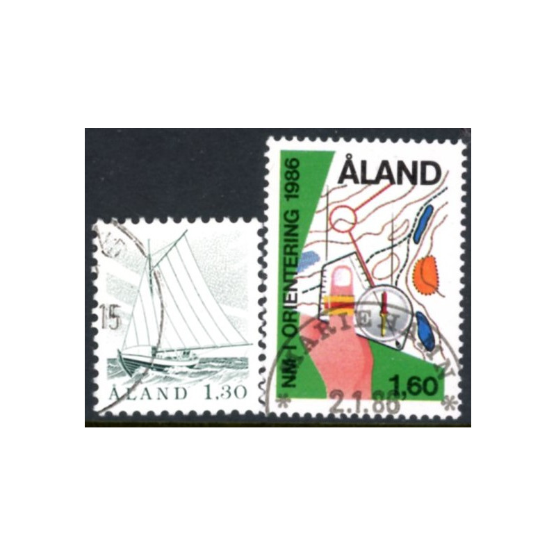 Åland. 1986. Suppleringsværdi og Orienteringsløb. AFA nr. 14-15 **, st
