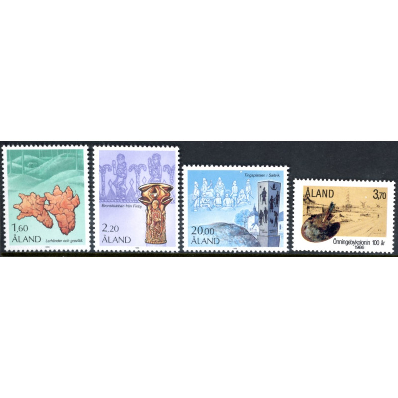 Åland. 1986. Hist. Motiver og Jubilæum. AFA nr. 16-19 **, st
