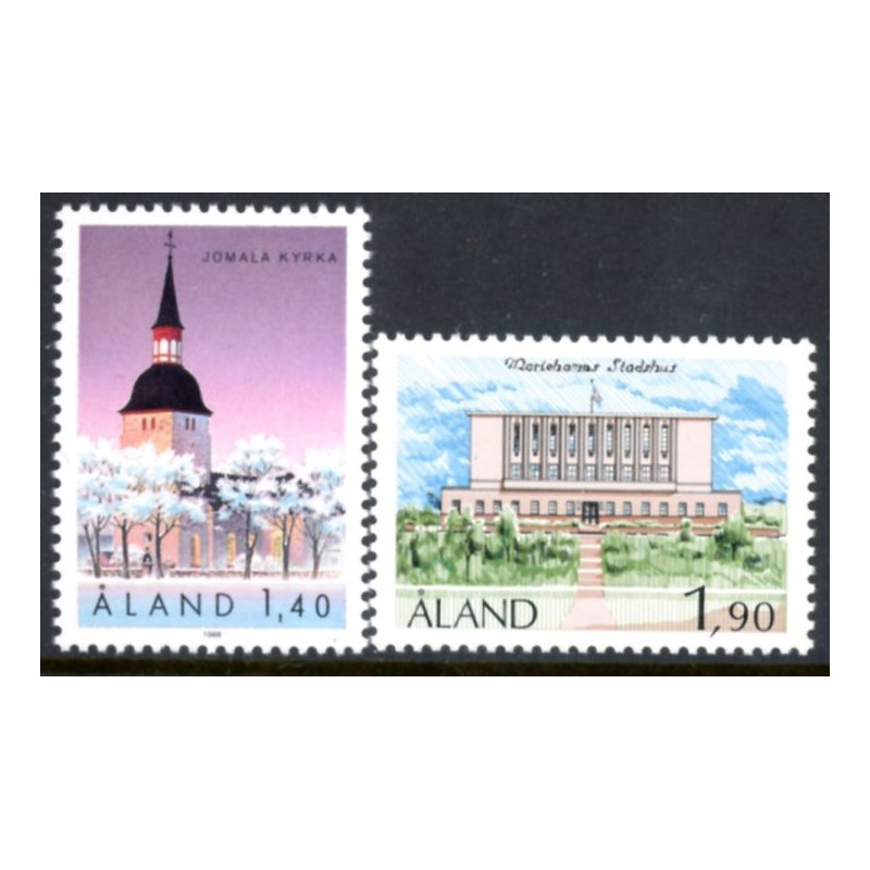 Åland. 1988-89. Jomala og Mariehamnn. AFA nr. 31-32 **, st