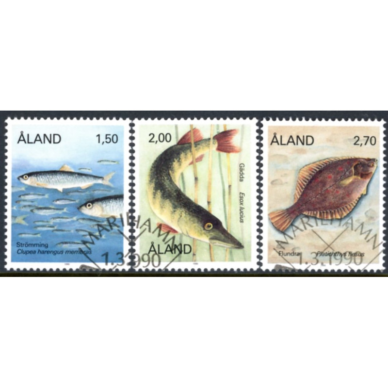 Åland. 1990. Fisk. AFA nr. 38-40 st., **