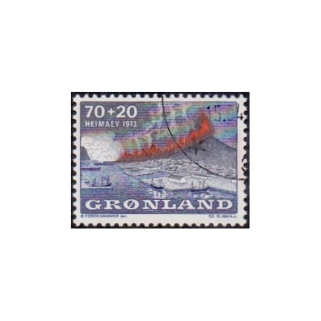 1973. 70+20 Øre Heimaey, AFA nr. 86 stemplet