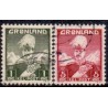 1947. Kong Chr. X 1 og 5 Øre type II, stemplet