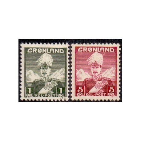 1947. Kong Chr. X 1 og 5 Øre type II, AFA 1-2a, postfrisk