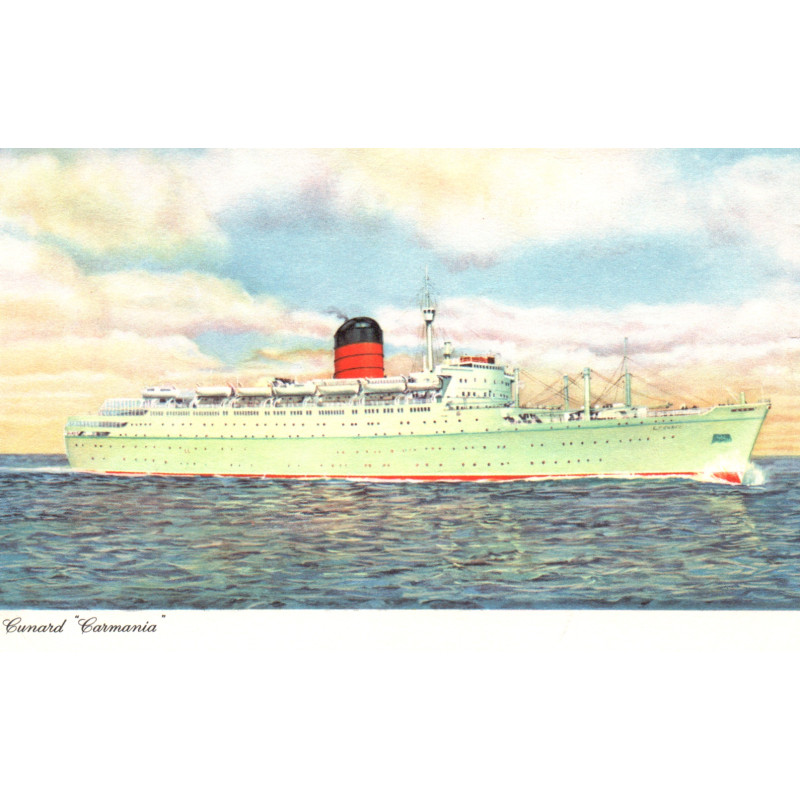 England. Cunard Line "CARMANIA", ubrugt