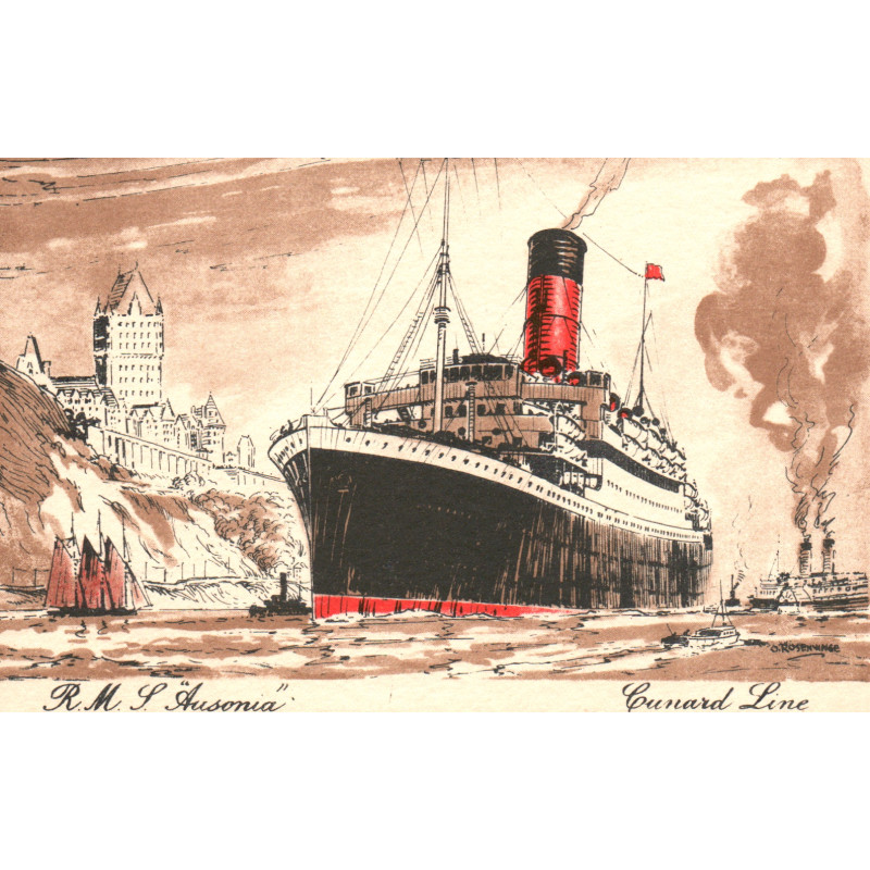 England. Cunard Line "AUSONIA", ubrugt