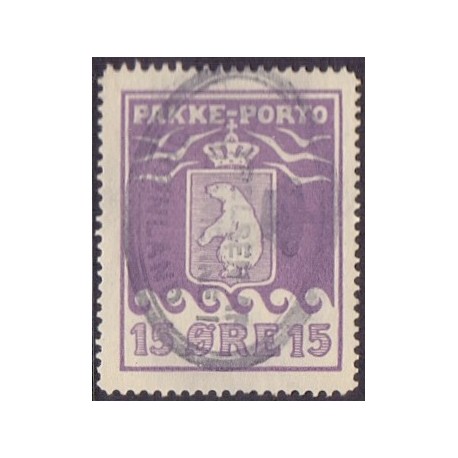 Grønland/Greenland 1915. 15 Øre. Violet. Kartonpapir. AFA nr.8I. postfrisk stemplet