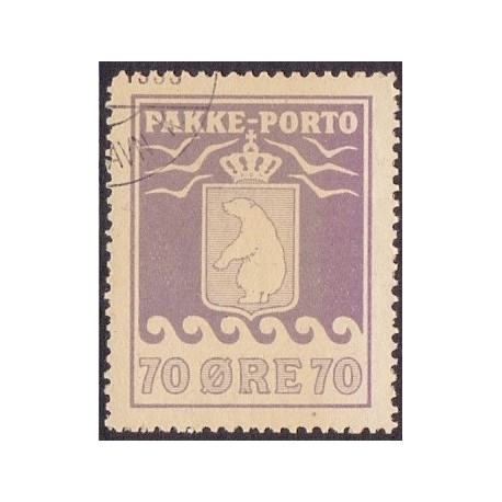 Grønland/Greenland 1936. 70 Øre, Violet. AFA nr. 13 postfrisk stemplet