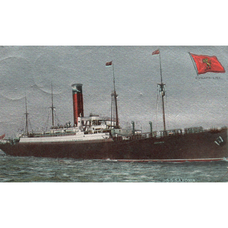 England. Cunard Line "S.S. Saxonia", brugt