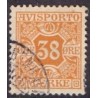 Avisporto. 1907. 38 Øre, orange, AFA. nr. 6,  ubrugt, postfrisk, stemplet