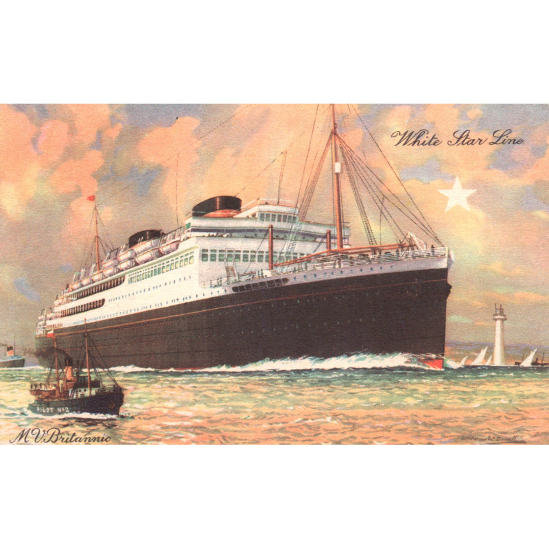 England. White Star line. "M. V. Britannic", brugt