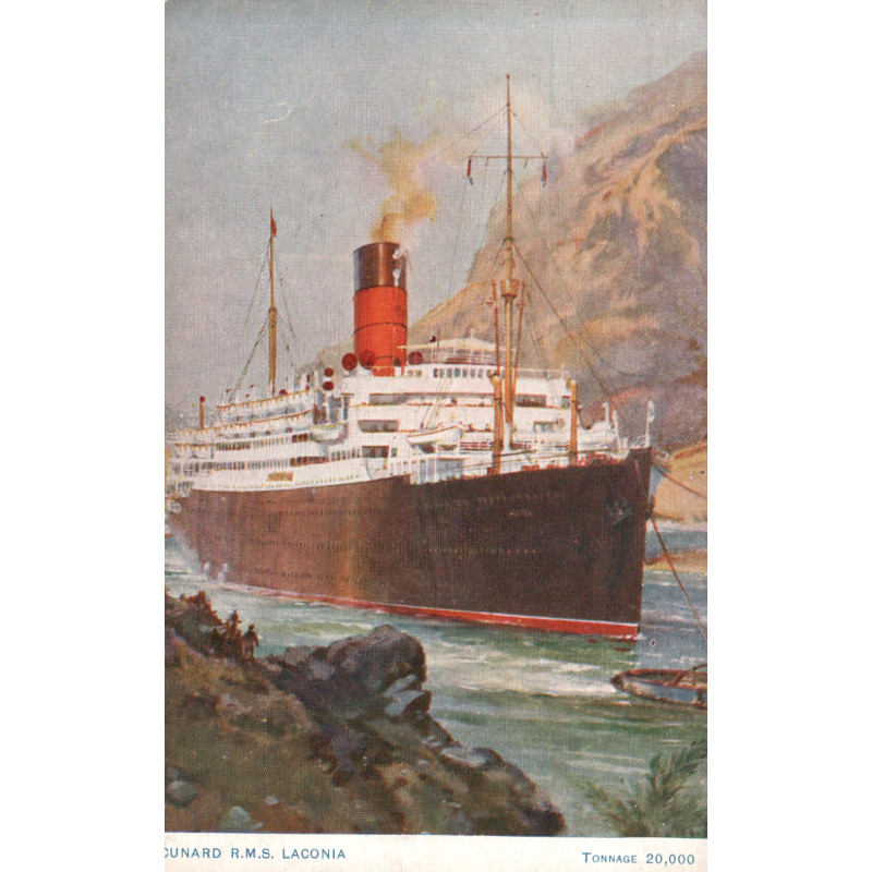 England. Cunard Line "R.M.S. LACONIA", ubrugt