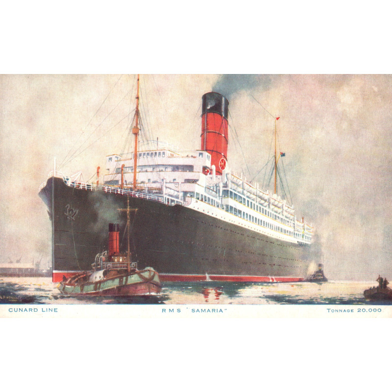 England. Cunard Line "R.M.S. SAMARIA", ubrugt