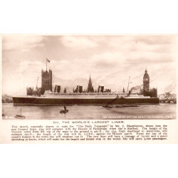 England. Cunard Line "The World's Largest Liner", ubrugt