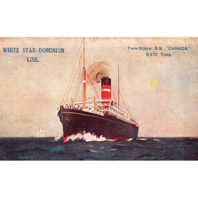 England. White Star line. "CANADA", ubrugt