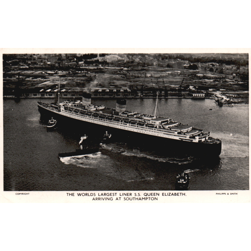 England. S.S. QUEEN ELIZABETH, brugt