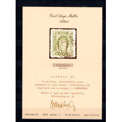 Danmark Tjenste 16 sk. LINIETAKKET,AFA nr 3A  stemplet/used  */unused stemplet/used