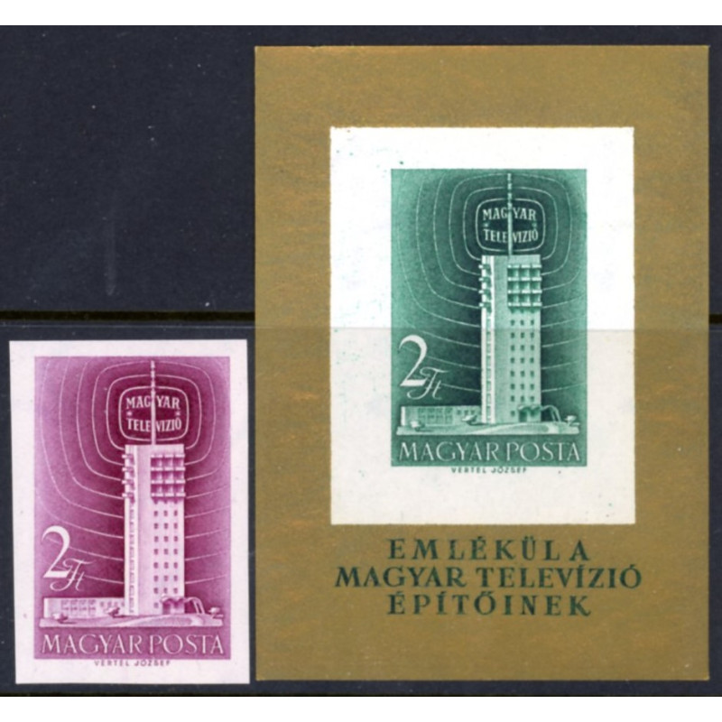 Ungarn/Hungary. 1958 Fjernsyn, UTAKKET AFA nr 1486-87 *