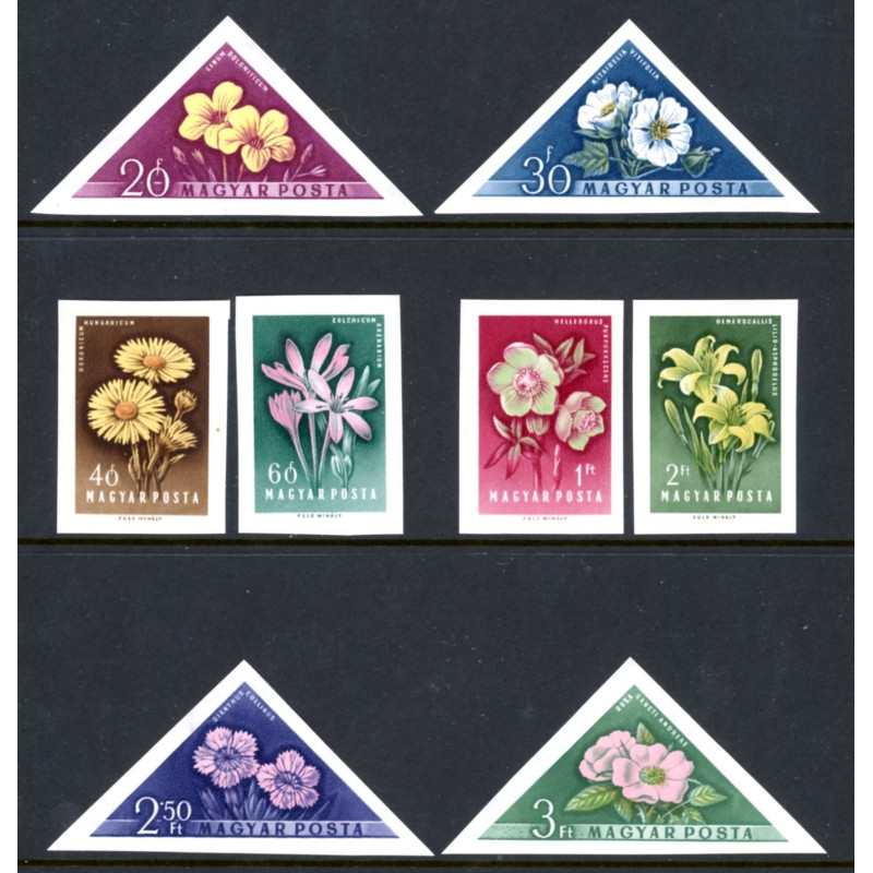Ungarn. 1958. Blomster. UTAKKET AFA nr. 1509-16 * (o) **