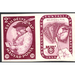 Ungarn.1959. Frimærkets dag. UTAKKET. AFA nr. 1553-54U ** *  (o)