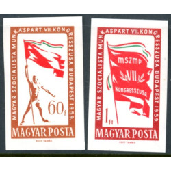 Ungarn/Hungary.1959. 7. Partikongres. UTAKKET. AFA nr. 1611-12 ** *  (o)
