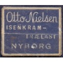 Frimærkepenge 5 Øre "Otto Nielsen ISENKRAM- TRÆLAST NYBORG" Blå