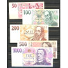 Tjekkiet/Czech Republic. 50-1000 Korun "01-1+"