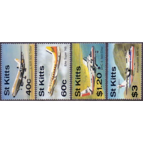 St. Kitts. 1987 Aero. Michel no. 209-12** MNH.