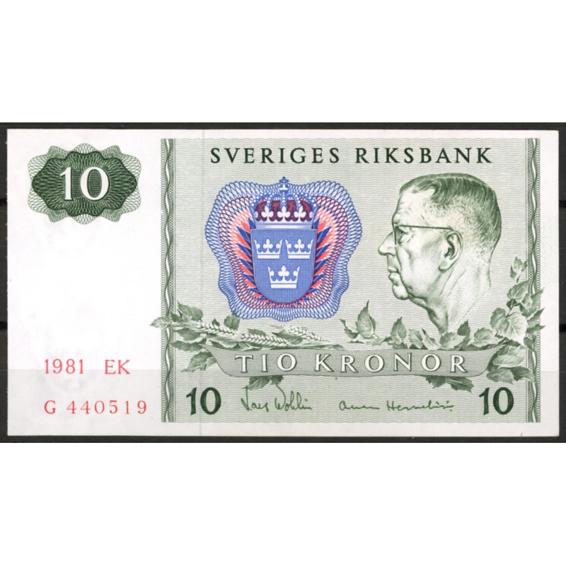 Sverige/Sweden 10 kr 1981 "UNC"