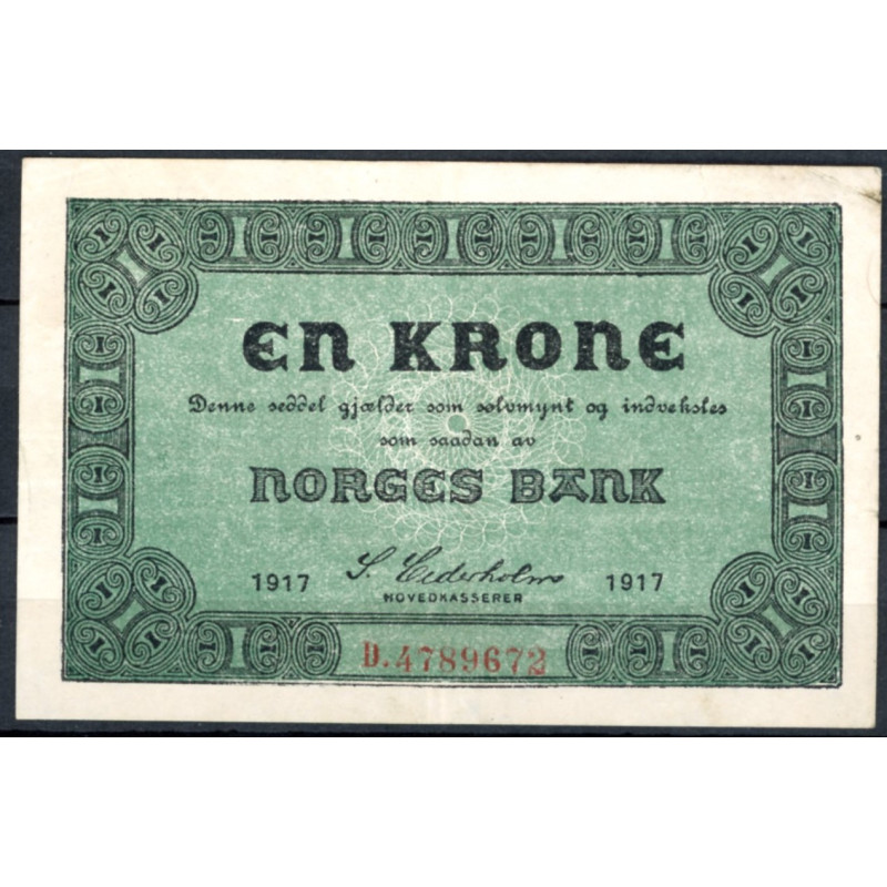 Norge/Norway 1 kr 1917 "1+"