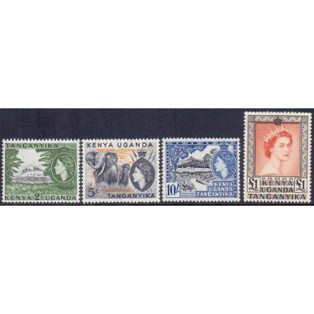 Uganda, Kenya, Tanganika, 1954 complete set. michel no. 92-105 ** MNH.