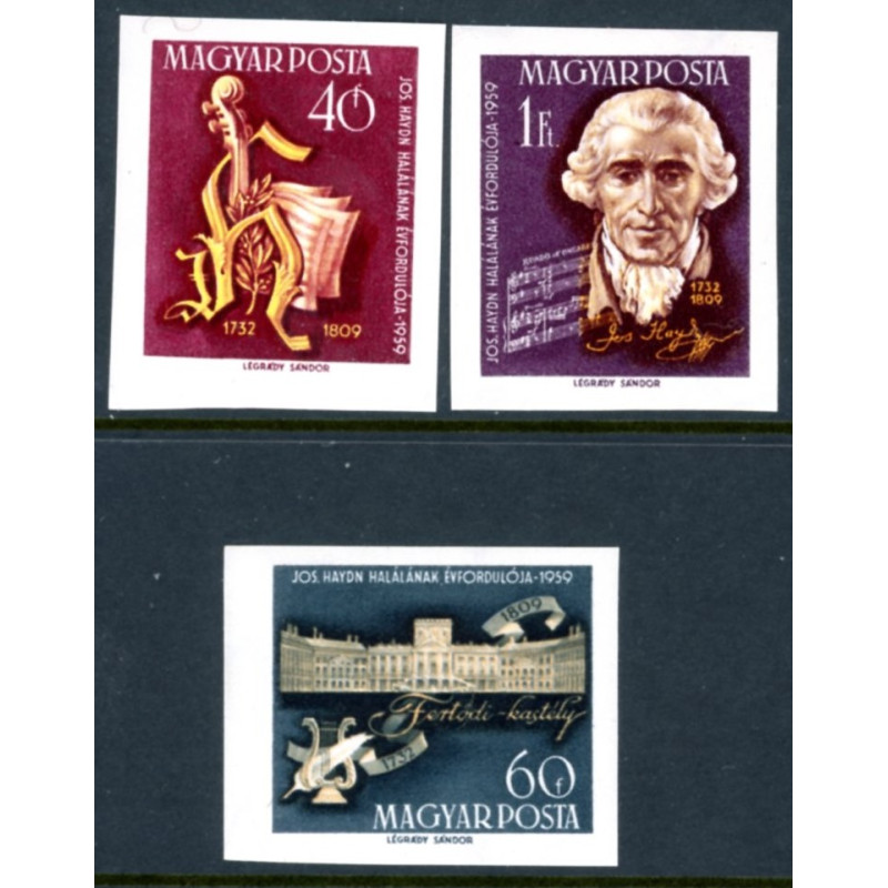 Ungarn/Hungary. 1959. Joseph Heydns. UTAKKET. AFA nr. 1591-93U * (o)