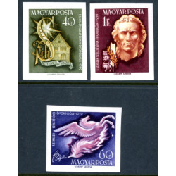 Ungarn/Hungary. 1959. Friedrich Schiller. UTAKKET. AFA nr. 1594-96U * (o)