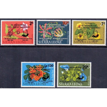 Sierra Leone 1965. Flowers / Winston complete set. michel no. 317-27 ** MNH.