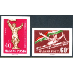 Ungarn. 1960. 15 året for befrielsen AFA nr 1649-50U  **/*