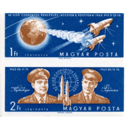 Ungarn. 1962. Vostok 3 og 4, UTAKKET AFA nr 1827-28U  (o) **