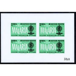 Ungarn. 1962. Malariabekæmpelse, miniark UTAKKET AFA nr. 1807 (o) **