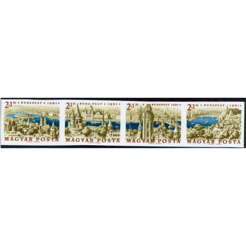 Ungarn. 1961. Int. frimærkeudstilling BUDAPEST, UTAKKET. AFA nr. 1753-56U ** (o)           **