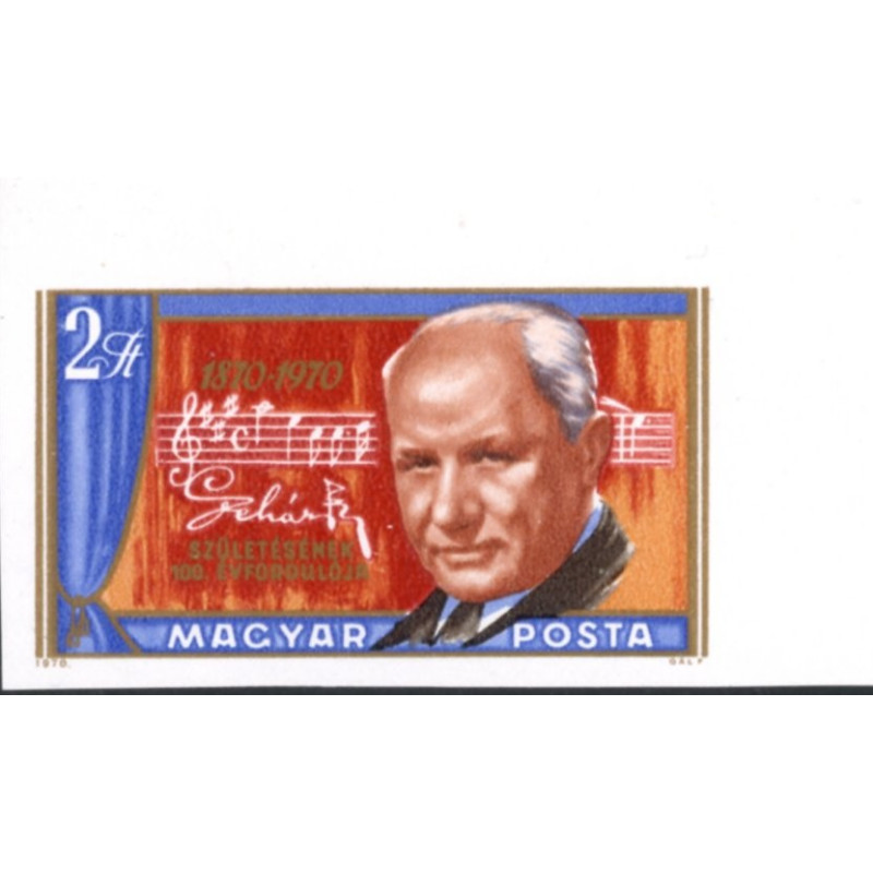 Ungarn. 1970. Franz Lehárs fødsel. UTAKKET. AFA nr. 2535U **        (o)