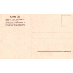 England. Cunard Line "MAURETANIA", ubrugt