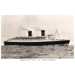 England. Cunard White star " R. M. S. QUEEN ELIZABETH, ubrugt