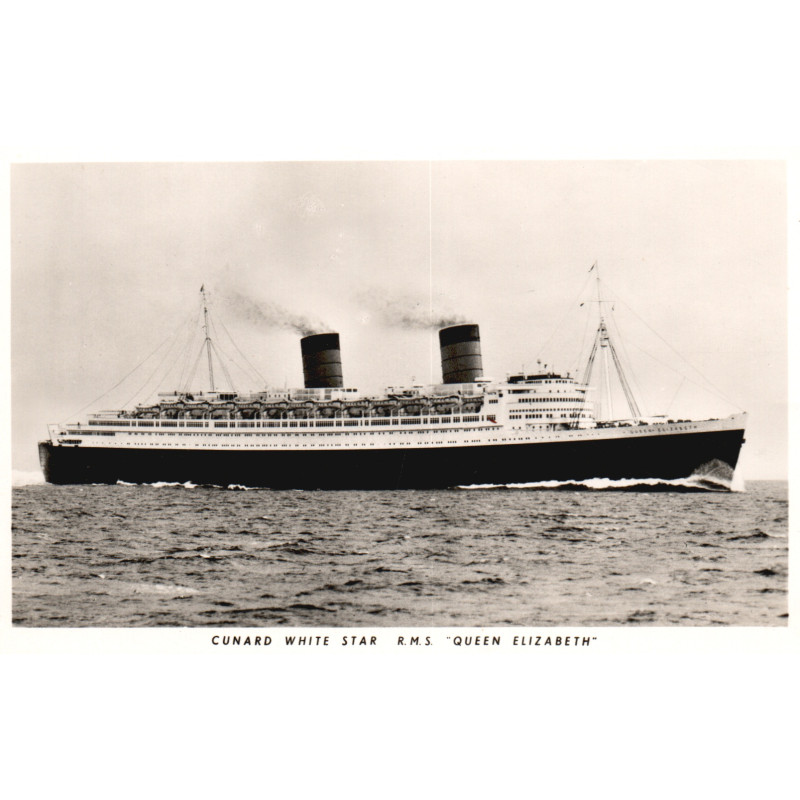 England. Cunard White star " R. M. S. QUEEN ELIZABETH, ubrugt