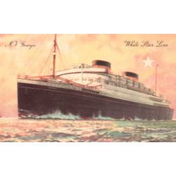 England. White star "M. V. Georgic", ubrugt