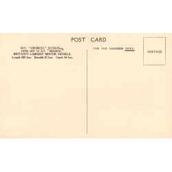 England. White star "M. V. Georgic", ubrugt