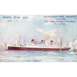 England. White Star line. "R. M. S. MAJESTIC", brugt