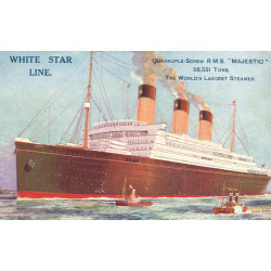 England. White Star line. "R. M. S. MAJESTIC", brugt
