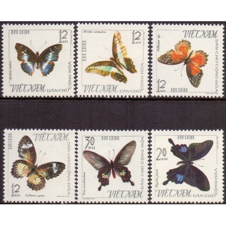 Vietnam. Butterfly in complete set. Michel 405-10 **/MNH