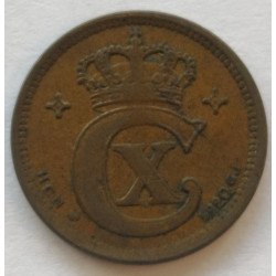 1 Øre. Chr. X. 1920 i en middelgod kvalitet for type og årstal.
