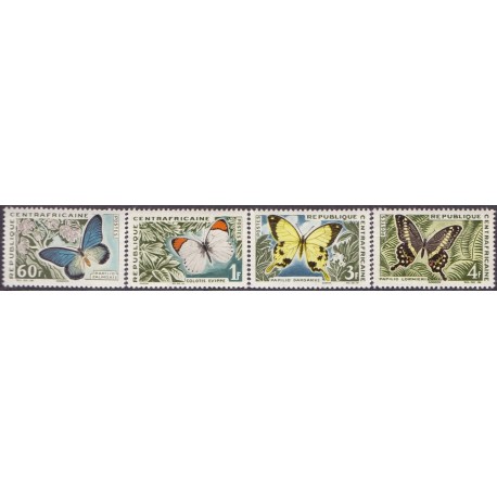 Rep. Centraafricane. Butterfly in complete set. Michel 42-45 **/MNH