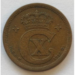 1 Øre. Chr. X. 1922 i en flot kvalitet for type og årstal.