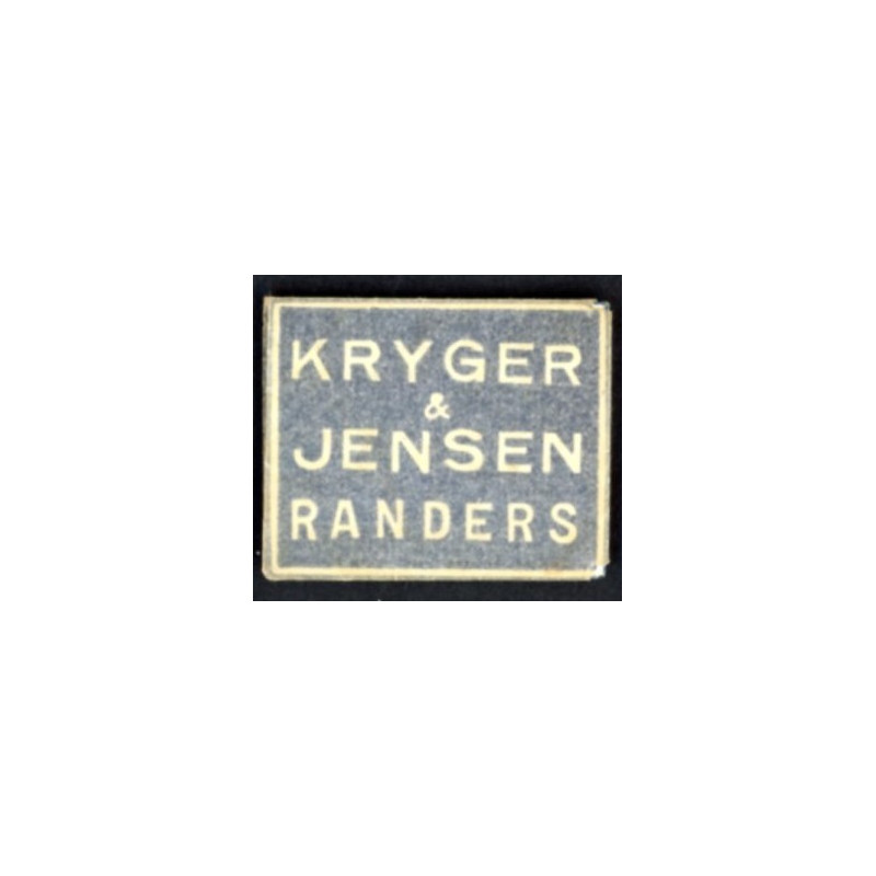 Frimærkepenge 1 Øre "Kryger & Jensen Randers" Blå